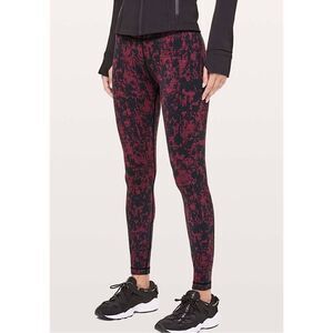 Lululemon Wunder Under Hi-Rise Tight *28"Scatter Blossom Jacquard Garnet Black